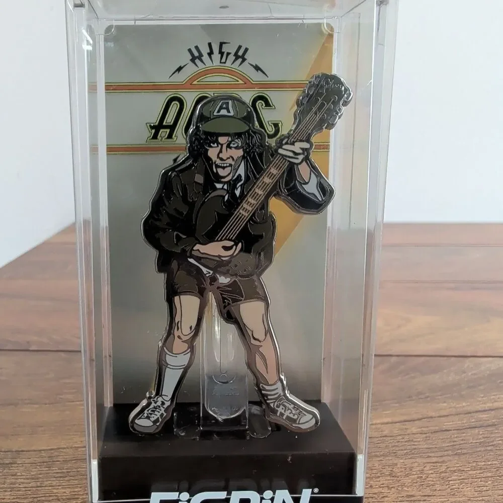FiGPiN #17 AC/DC High Voltage ANGUS YOUNG Collectible Enamel Pin NEW CMD109-FGP